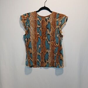 Olivaceous S Snake Top flutter club glam romantic western cowgirl 90s y2k party